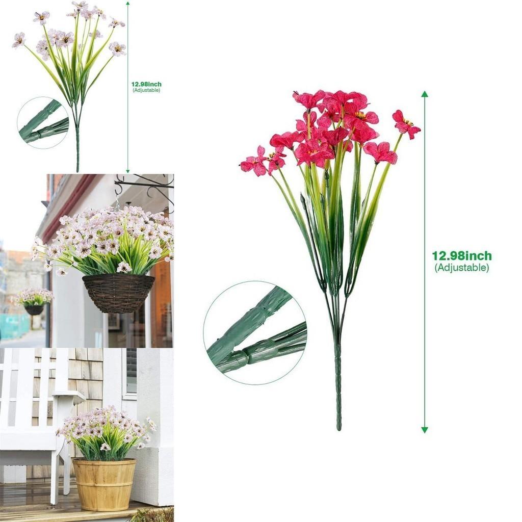 Vibrant Plastic Plum Blossoms High-quality Uv Resistant Artificial Garden Flowers