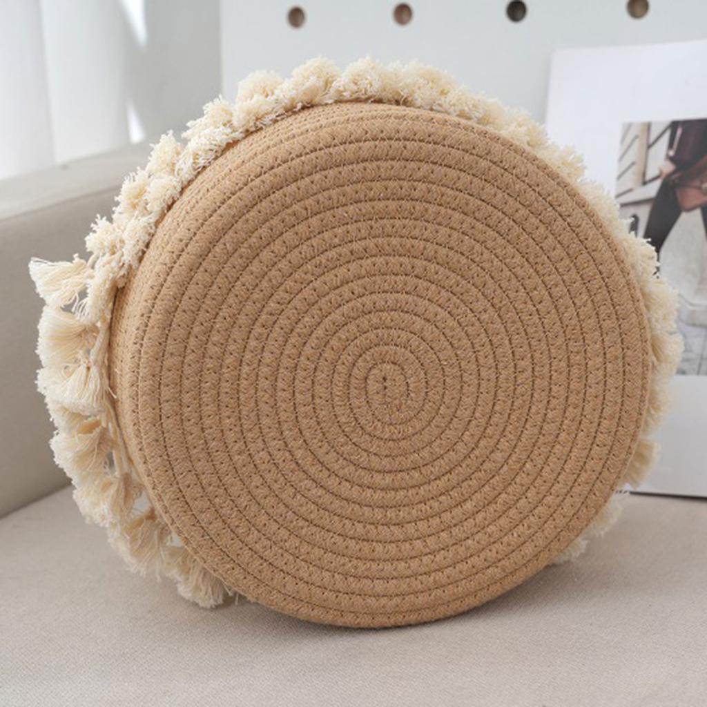 Fashionable Cotton Rope Storage Basket High Quality Cotton Rope Holder Basket with Tassels Designed For Stylish Storage