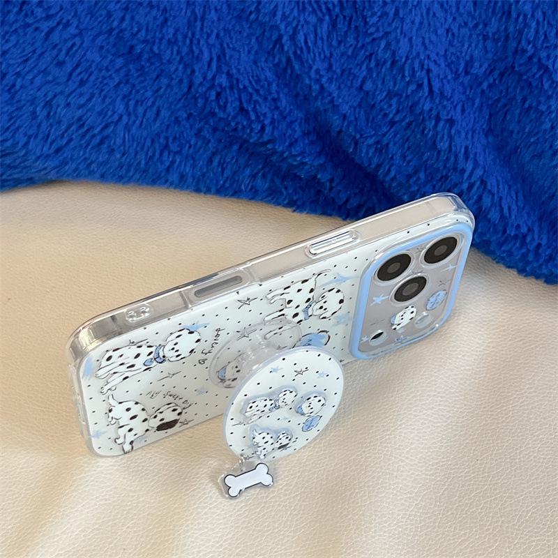 

Custom Graffiti Hand-Painted Spotted Dog iPhone 17/16 Pro Max/15/14 Case iPhone 14 Pro