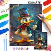 Disney Donald Duck oil painting art handmade diy painting home decoration gift