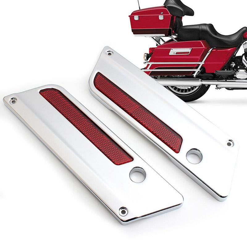 1 Pair Motorcycle Hard Saddlebag Latch Cover For Harley Touring Road King Street Glide Electra Glide Ultra-Classic FLT 1993-2013