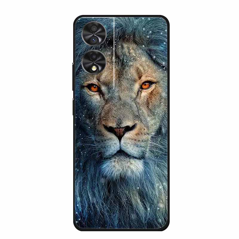 Para TCL 40 NxtPaper 4G 6.78" Funda Animales TPU Silicona Suave Fundas de Teléfono Cubierta para TCL40 NxtPaper Protector Lobo Dibujos Animados Coque