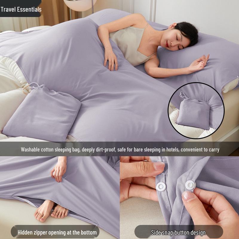 Portable Travel Sleeping Bag & Bed Sheet Set - 3-Piece Duvet Cover for Outdoor and Business Trips