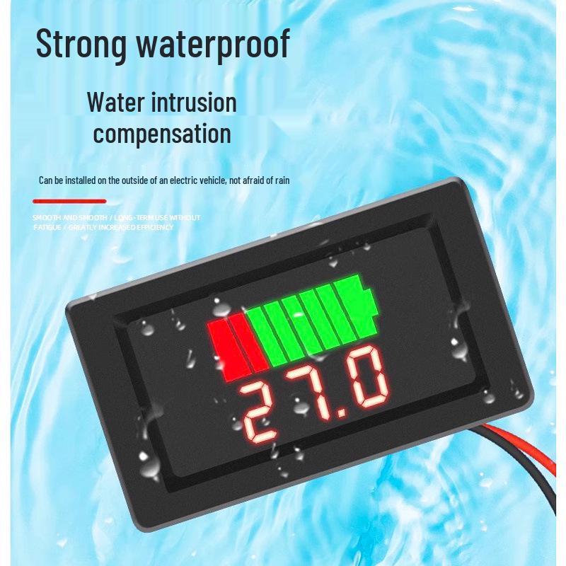 Waterproof Electric Bicycle Digital Voltage Meter with Accurate Battery Power Display