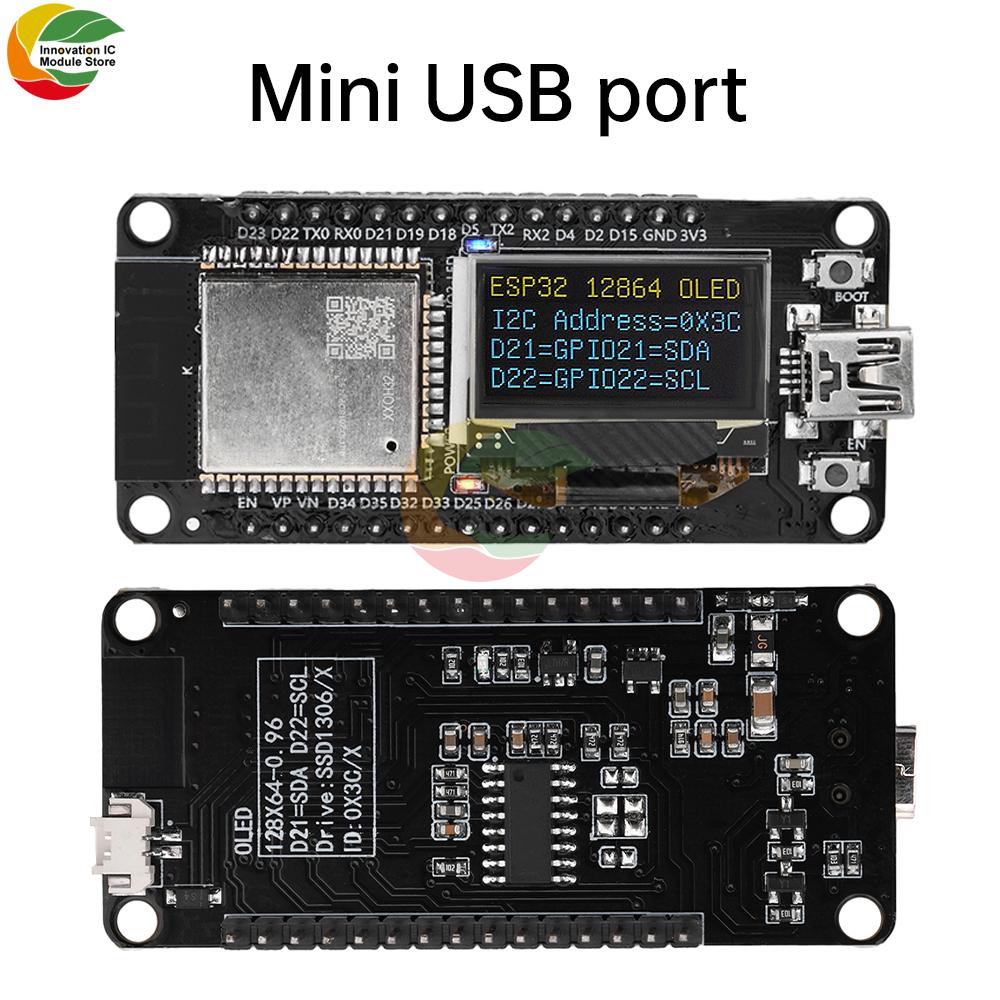 ESP32 ESP-32D WIFI Development Board Module CH340C With 0.96 OLED Screen Yellow Blue Display 30Pin