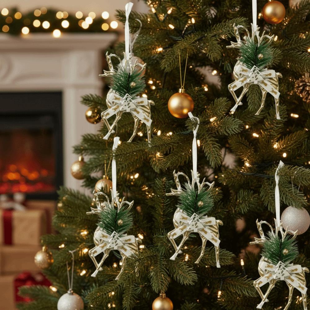 Sparkling Christmas Tree Hanging Charms Handcrafted DIY Xmas Tree Hanging Pendants Lightweight Decorative