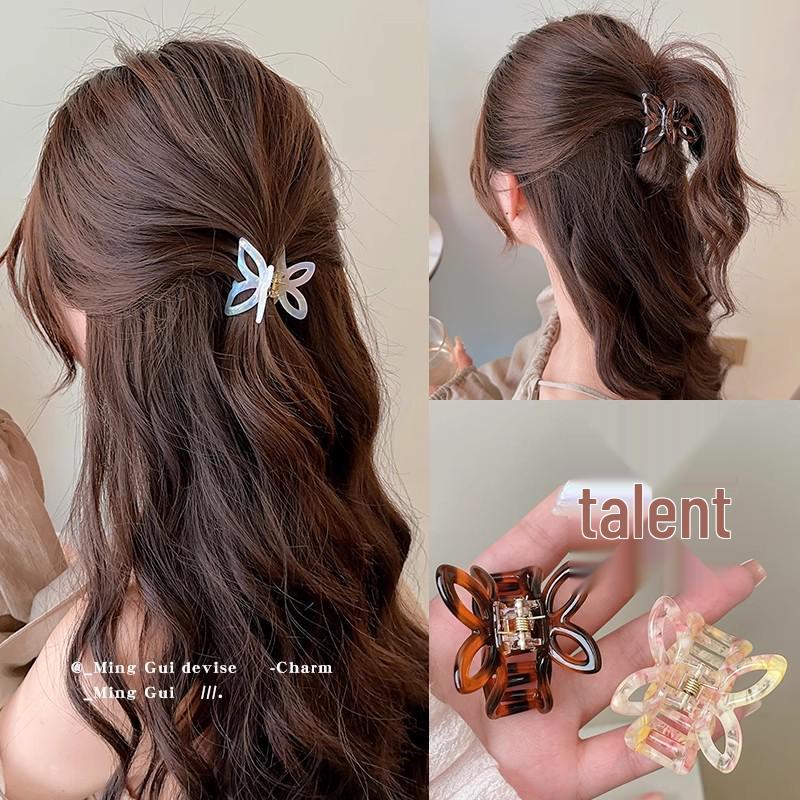 Elegant Acetate Butterfly Claw Clip - Chic Hair Accessory for Updos