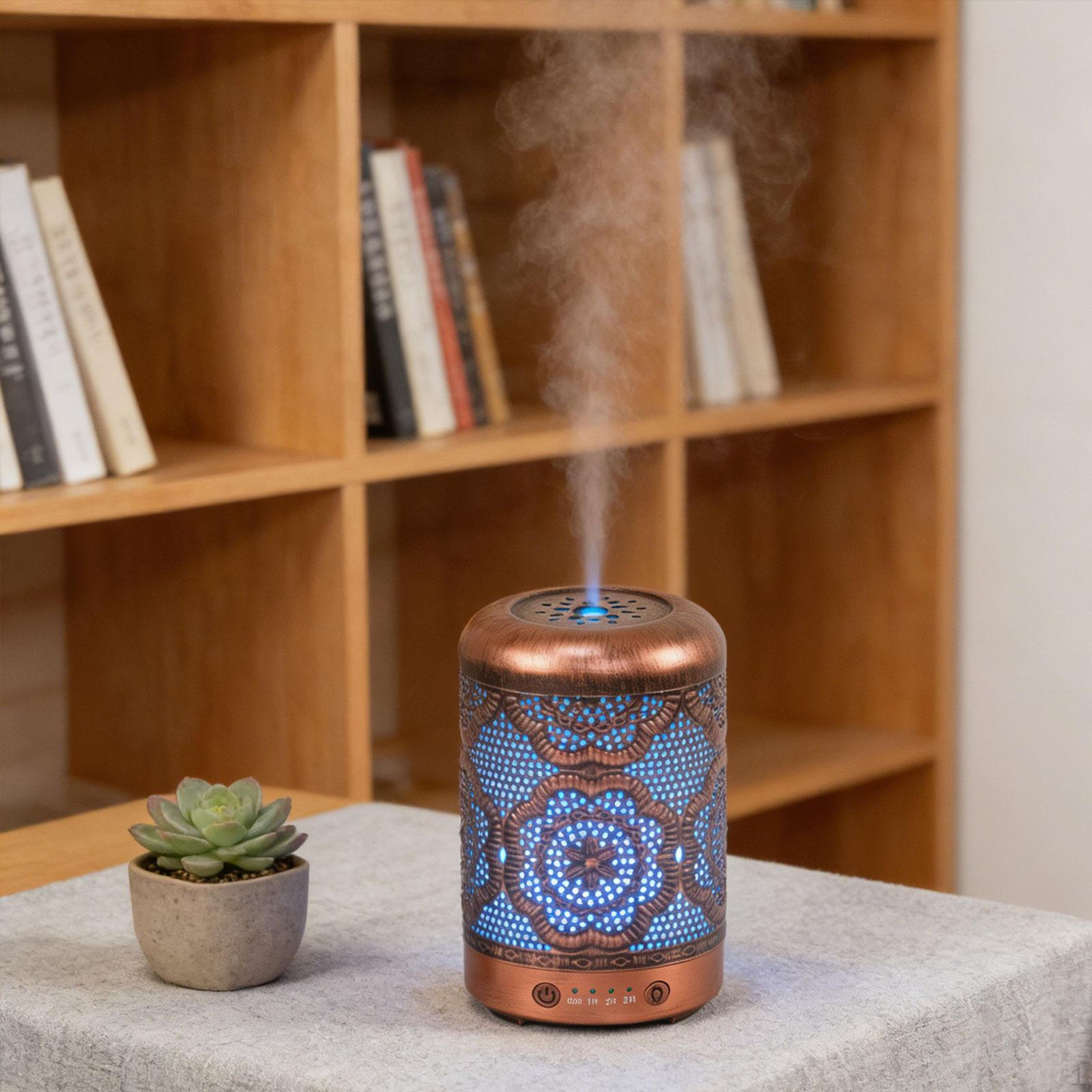 Essential Oils Diffuser Stylish for Living Room Scented Bronze Red Copper