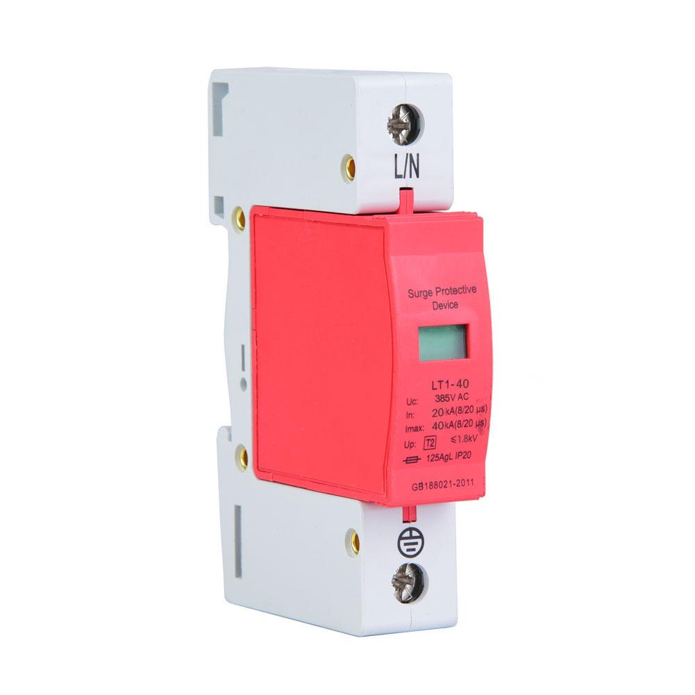 1P 40 65 80KA  385VAC House Surge Protector Low Voltage Arrester Device (40KA)