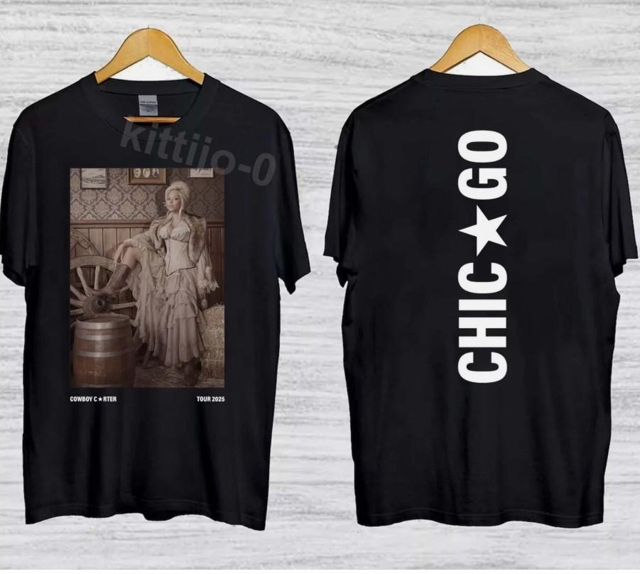 Chicago Exclusive Beyonce Cowboy Carter Tour 2025 reprint Shirt Unisex T-Shirt XXL