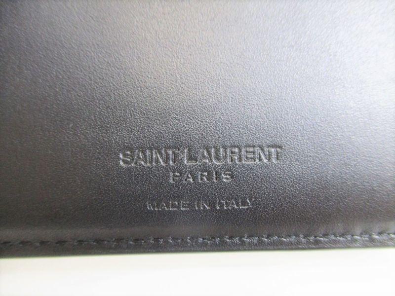 Authentic Saint Laurent Paris Black Leather Bifold Bill Wallet Purse #7924 Seller Refurbished