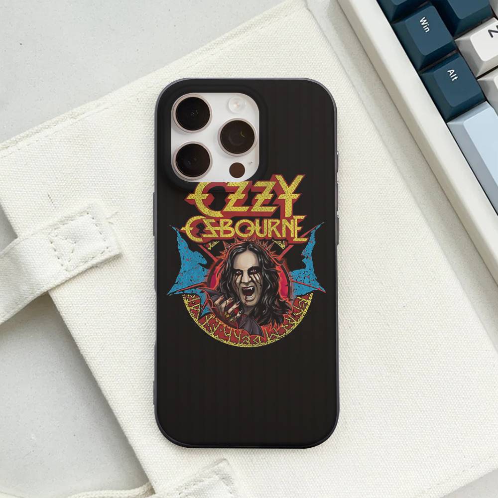 O-Ozzy Osbourne Band Für IPhone 16 15 14 13 12 11 17 Pro Max Plus Welle Geriffeltes Handyhülle Anti-Fall-Abdeckung