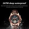 Tourbillon Automatic Mechanical Wristwatch Waterproof Luminous Date Week Leather Men Watch Luxury Fashion Men's Watches