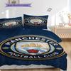 Manchester City Heritage Three-piece Set (1 * Duvet Cover + 2 * Pillowcase, Without Core) 2DFlat Christmas Birthday Gift Duvet Cover and Pillowcase
