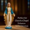 Immaculate Mary Figurine | Christmas Prayer Statue, Marble-Look Decorative Showpiece