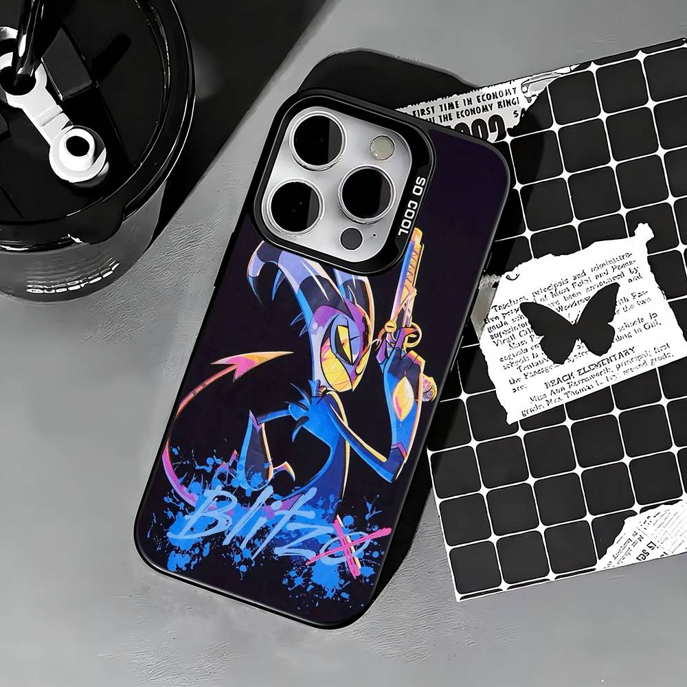 Чехол для телефона Helluva Boss Блитцо для iPhone 17,16,15,14,13,12,11 Plus,Pro Max,XS,Цветной серебристый чехол для телефона iPhone15