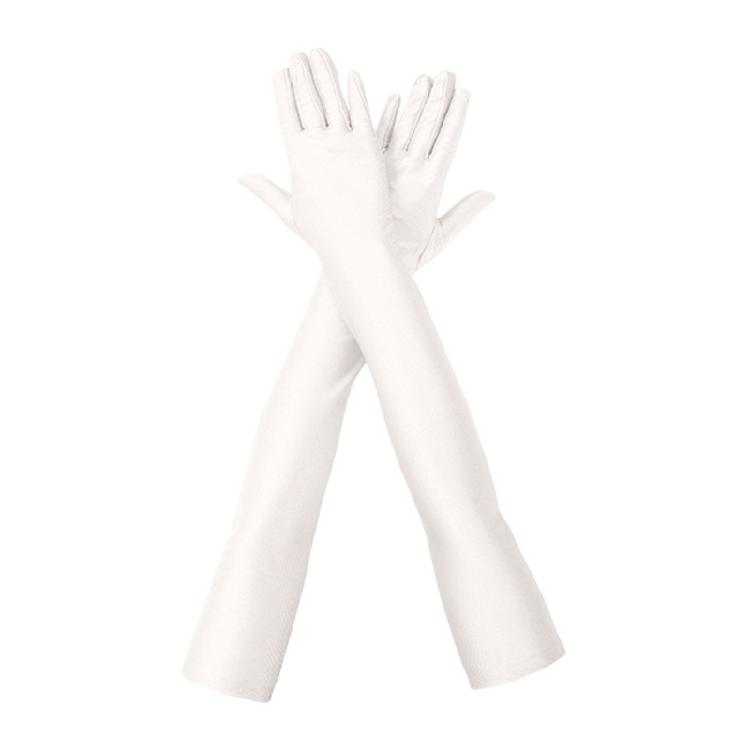 Elbow Length Sleeve Evening Gloves For Women Stretchy Soft Red Vintage Themed Event Accessories
