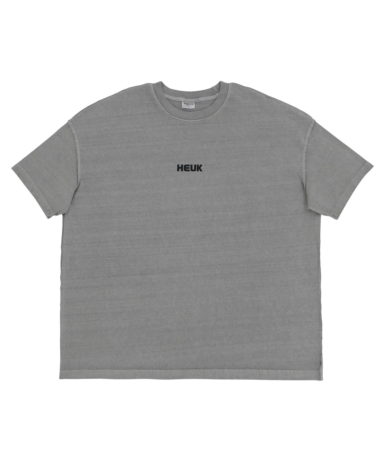 Heuk Wear Heuk Pigment Back Logo Semi-Overfit Short Sleeve (Gray) Khaki/M