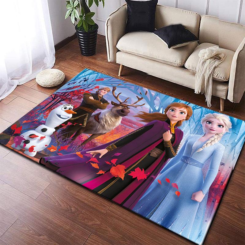 

Frozen cartoon print decorative rug/doormat, suitable for entrances, balconies, kitchens, and bedrooms. 60x90cm