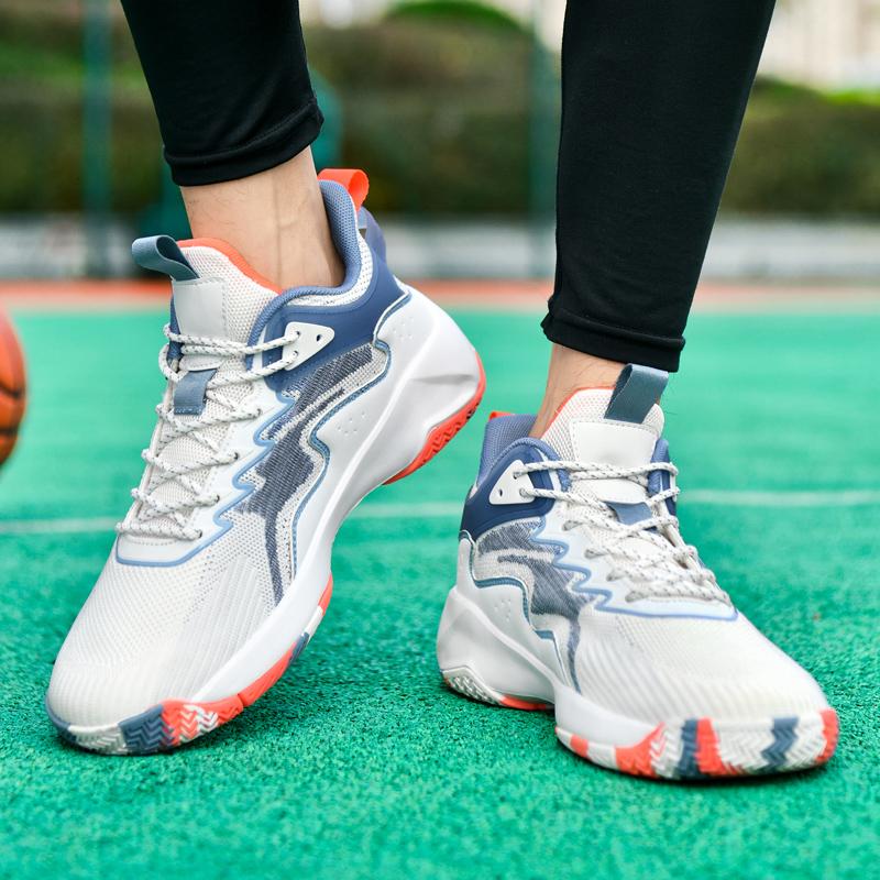 Fashion Men's Basketball Shoes Breathable Non-Slip Casual Sneakers Rubber Sole Lightweight Sports Shoes Large Size39-48