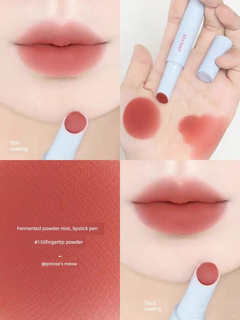 Joocyee New Product Powder Mist Lipstick Pen Matte Finish # 100 Autumn and Winter Retro Vintage Style for Student Girls That Enhance Complexion.
