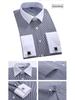 2018 New Arrival Men's Plus Size French Cuff Long Sleeve Business Shirt with Custom Embroidered Logo