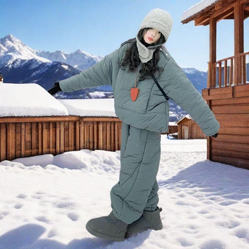 

Осенне-зимняя одежда, детская хлопковая одежда, утепленный теплый костюм, модный костюм-пуловер из двух частей для детей среднего возраста с открытыми плечами 120