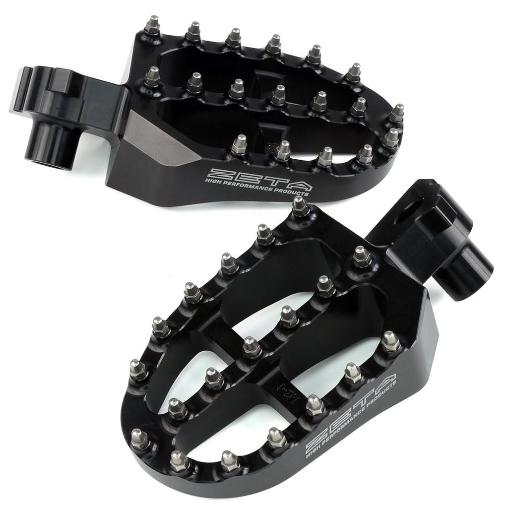 ZETA RACING YZ85/125/250/250F/450F/125X/250X/250FX/450FX Aluminum Foot Pegs, Black, F6994 (Old Part Number: ZE93-1620), Dirtfreak DIRTFREAK