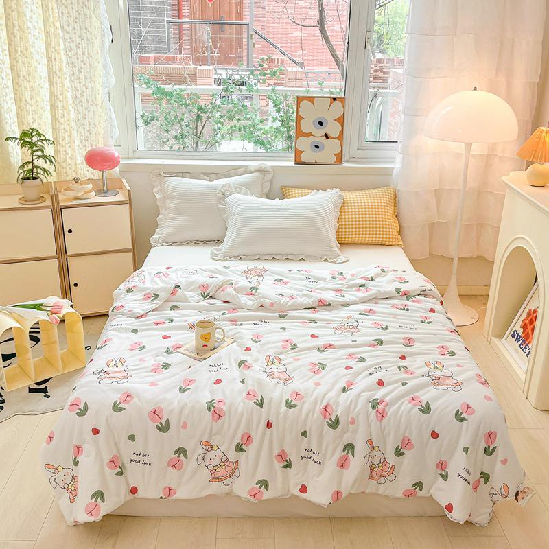 Class A Cotton Summer Quilt for Mother & Baby - Washable, Cool, Suitable for Children & Dorm Rooms