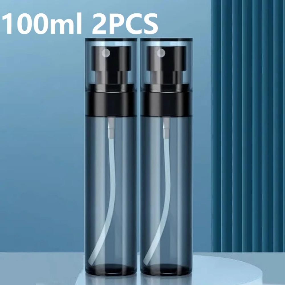 2 Pieces of 30/60/80/100/120ml Spray Bottles, Black Plastic Fine Mist Mini Mr. Bottles for Hair, Cleaning, Salon, Planting and S