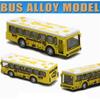 1/60 Minibus-Modell aus Legierung mit Rückzugfunktion, hochsimuliertes Touristenbus-Spielzeug, Geschenkset