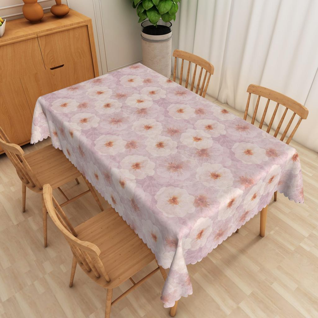 Sunflower Floral Tablecloth Plant Print Waterproof Oilproof Wedding Birthday Party Home Restaurant Dining Table Decor Repeatable