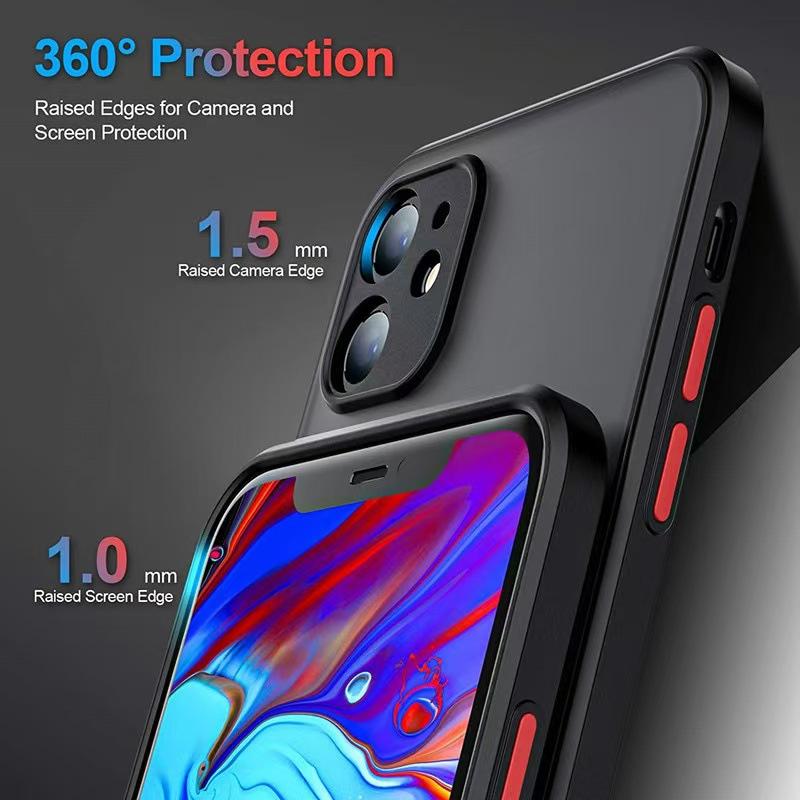 Kompatibilní s Apple 15/14 Phone iPhone 13 Color Block Skin Feel 12 Pro Ochrana očí 8P Poloprůhledné 16 Matné pouzdro