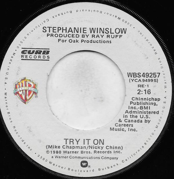 

7inch Record STEPHANIE WINSLOW - Try It On WBS49257 Warner Bros. Re 1980 US Folk Used