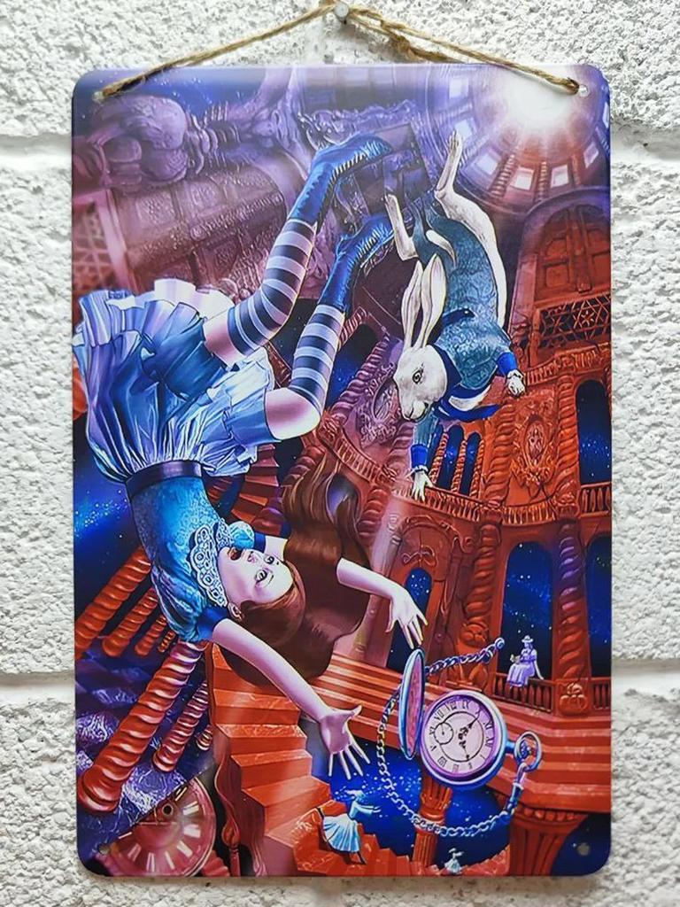 Anne Hathaway White Queen Disney Metal Poster, Alice in Wonderland Wall Art