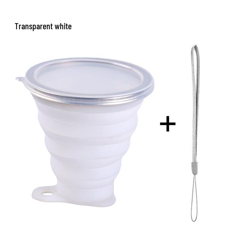 Portable Silicone Foldable Water Cup - High Temp Resistant, Food Safe, Ideal for Outdoor Sports and Travel.