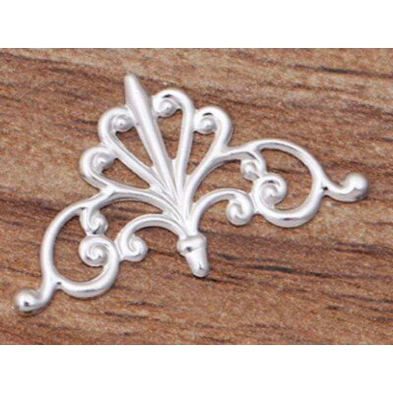 50 Pcs/Lot Brass Charms Base Parts DIY Material for Hair Jewelry Handmade Crown Jewelry Making Connectors Accessories.