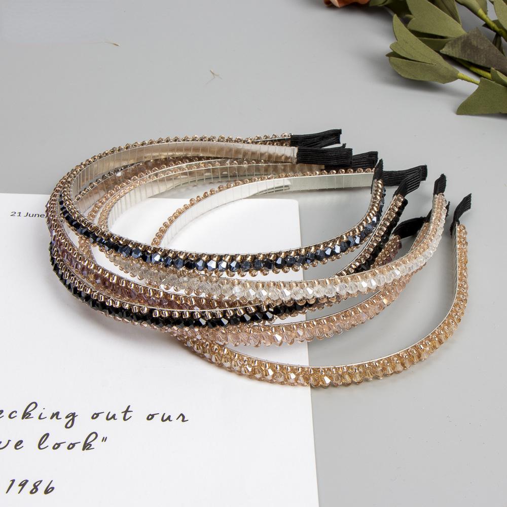 Úplné diamantové vlasové doplňky Čelenka Crystal Headband Fashion Barokní drahokamu čelenka Svatební pokrývky hlavy