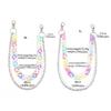 Auffällige Süßigkeitenfarbene Acrylkette Regenbogenfarbene Kette Schlüsselanhänger für Mädchen Frauen Mode Streetwear Zubehör