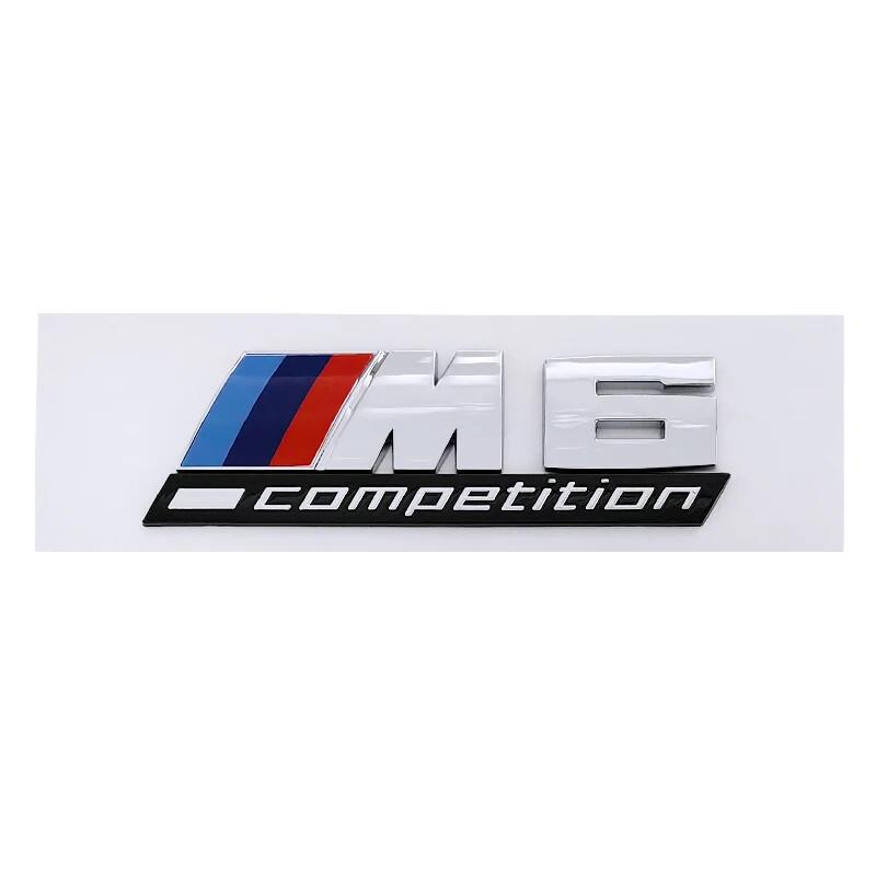 For BMW Car Rear Trunk Badge Sticker M1 M2 M3 M4 M5 M6 M7 M8 Competition Emblem Silver Modification Of ABS Badge