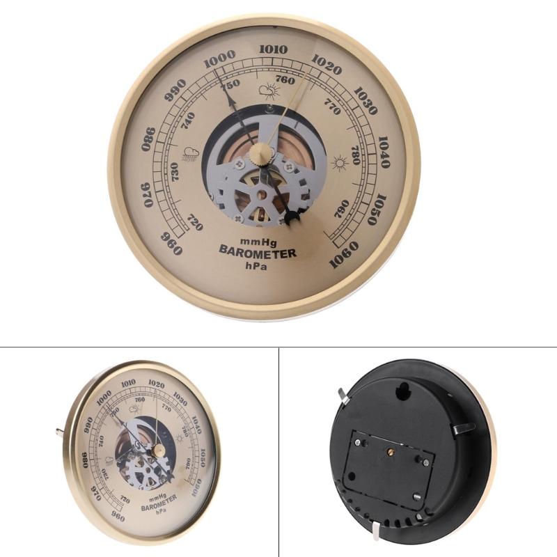 Barometro da Parete 108mm Quadrante Rotondo Prospettico Stazione Meteo Aria mmHg/hPa
