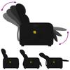 Massage Recliner with Rising Aid Black Fabric