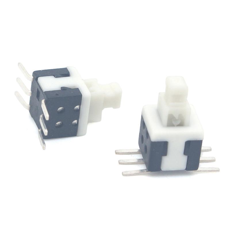 10Pcs 5.8X5.8Mm Self Locking / Unlock Push Tactile Power Micro Switch 6 Pin Button Switches Micro Push Button Switches
