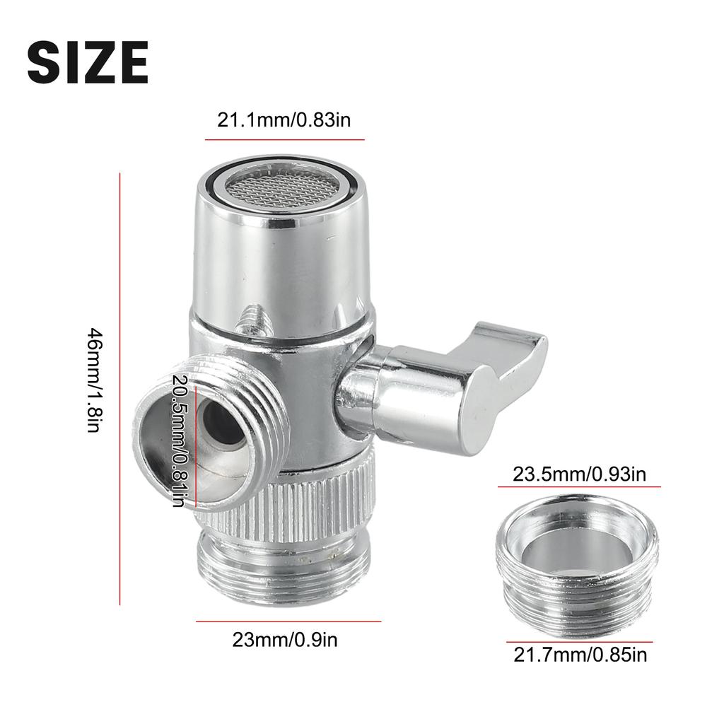 Kichen Accessories Valve Diverter Faucet Diverter 3-way Bidet Shower Connector Diverter Faucet Adapter For Toilet Sink Splitter