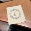 Natural Snow Phantom Aquamarine Bracelet Delicate Stackable Women Cool Style