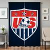 Window Kitchen Curtains for Living Room 2 Pieces Blackout Curtains Door Curtain USA N-national Team Bedroom Decoration Partition