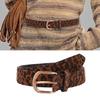 All Matching Leopard Print Belt for Women and Girl Horsehair Waist Belt for Blouses Dresses and Coats Simple Waiststrap