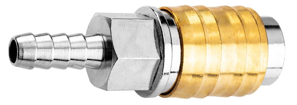 Quick connector for compressor with 8 mm hose outlet