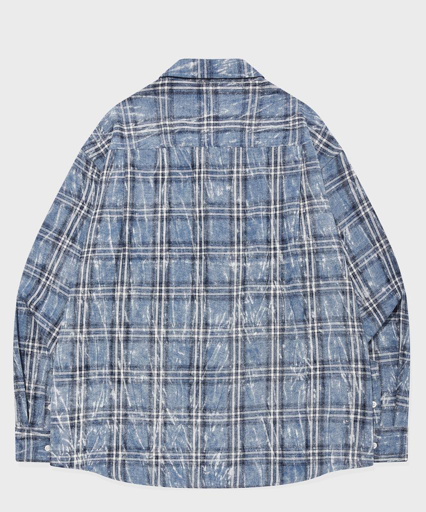 SAINTPAIN Sp Overdid Check Oversized Shirt Blue
