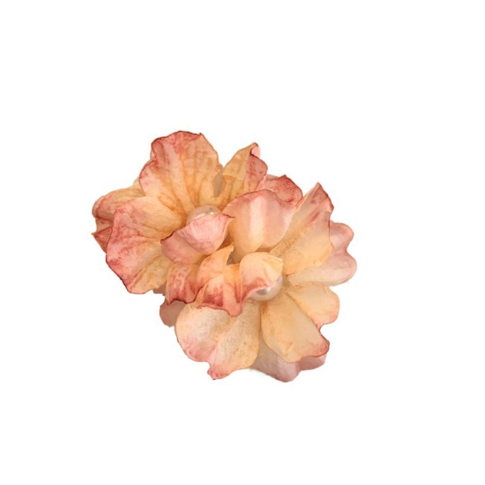 Korean Style Flower Hair Clip Pearl Girl Hair Clip Sweet Silk Flower Hairpin  Seaside